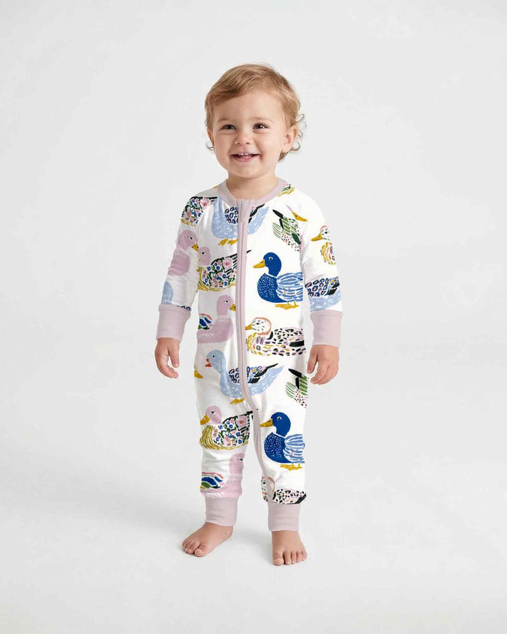Whimsical Garden Ducks Bamboo Convertible Zippy