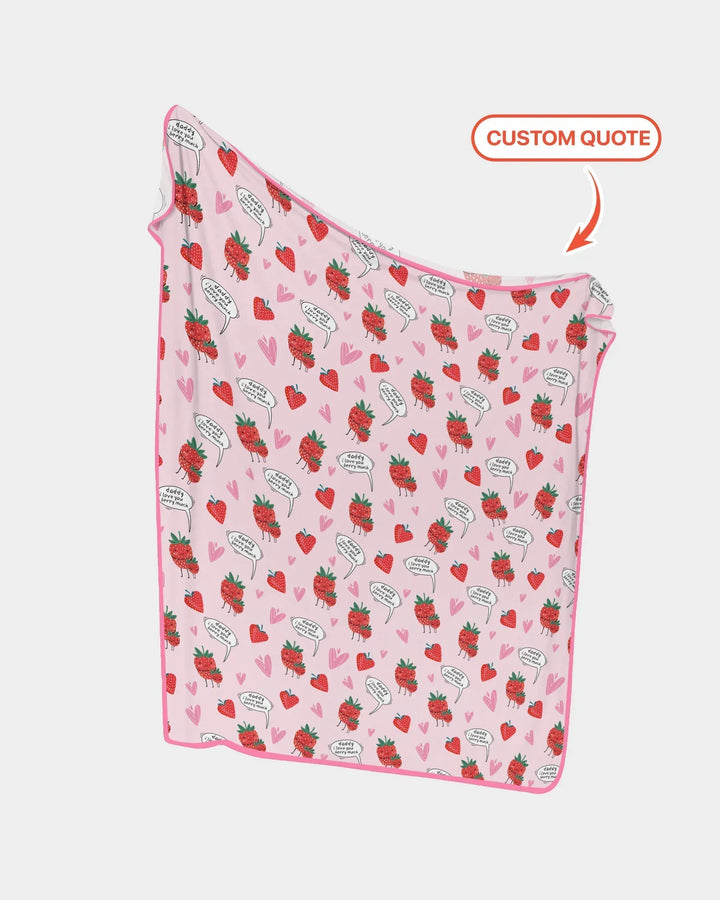 I love you berry much Bamboo Blanket