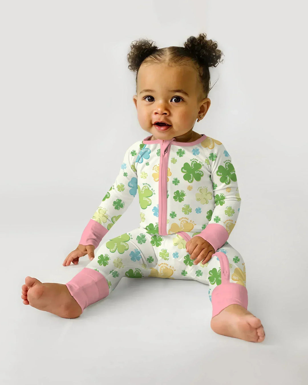 Shamrocks Print St. Patrick's Day Bamboo Convertible Zippy