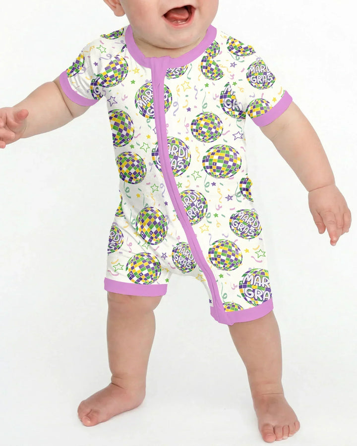 Mardi Gras Disco Ball Bamboo Shorty Zippy