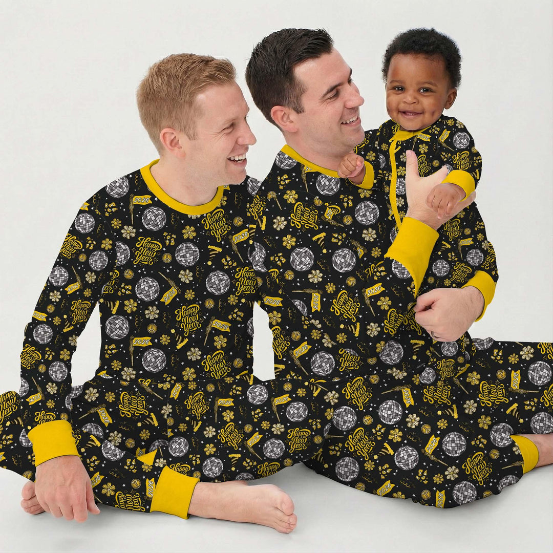 Disco New Years Eve Bamboo Two Piece Long Sleeve Pajama Set