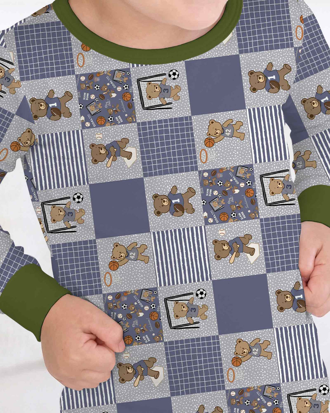 Game Day Teddy Bamboo Two Piece Long Sleeve Pajama Set