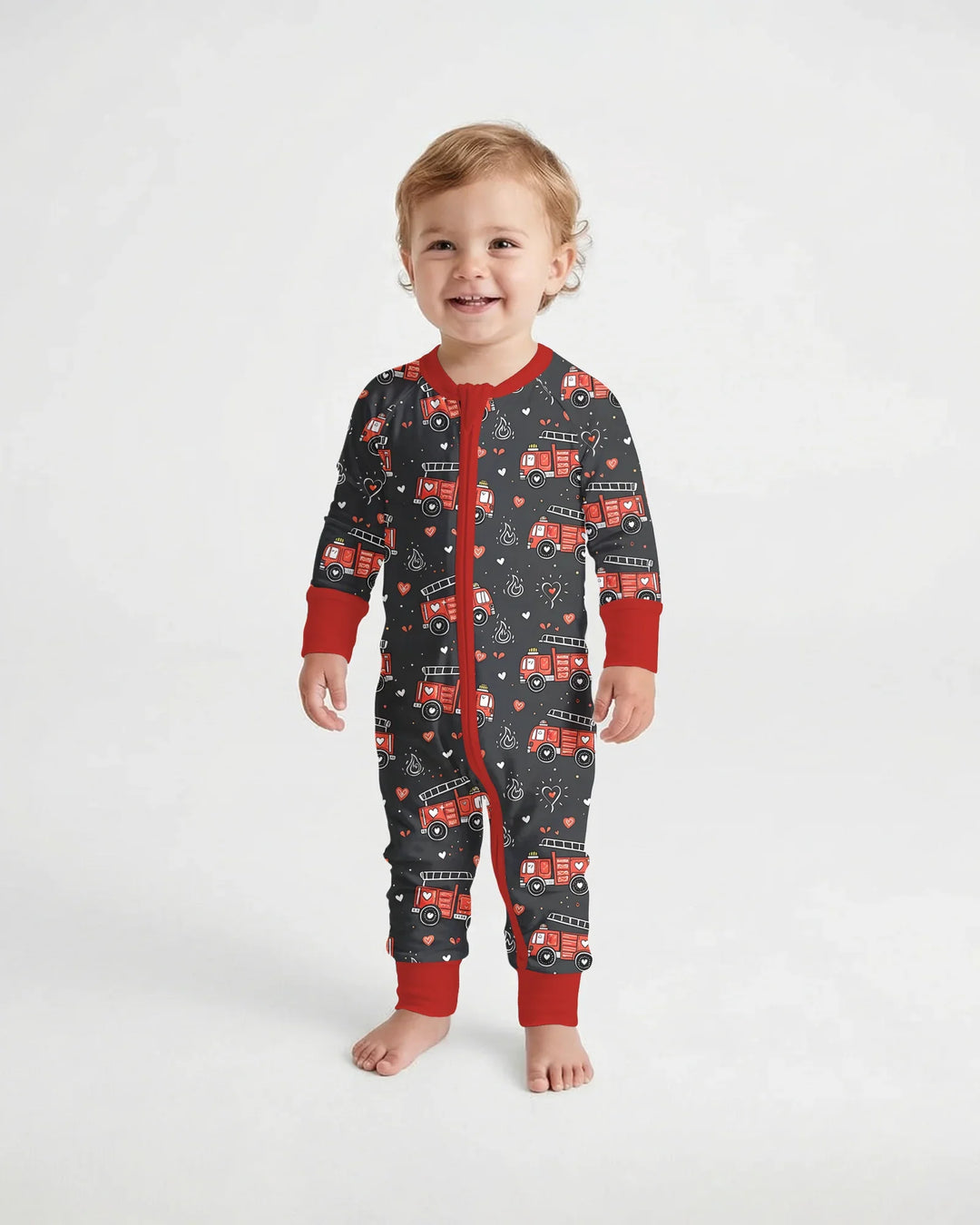 Valentine Fire Trucks Bamboo Convertible Zippy