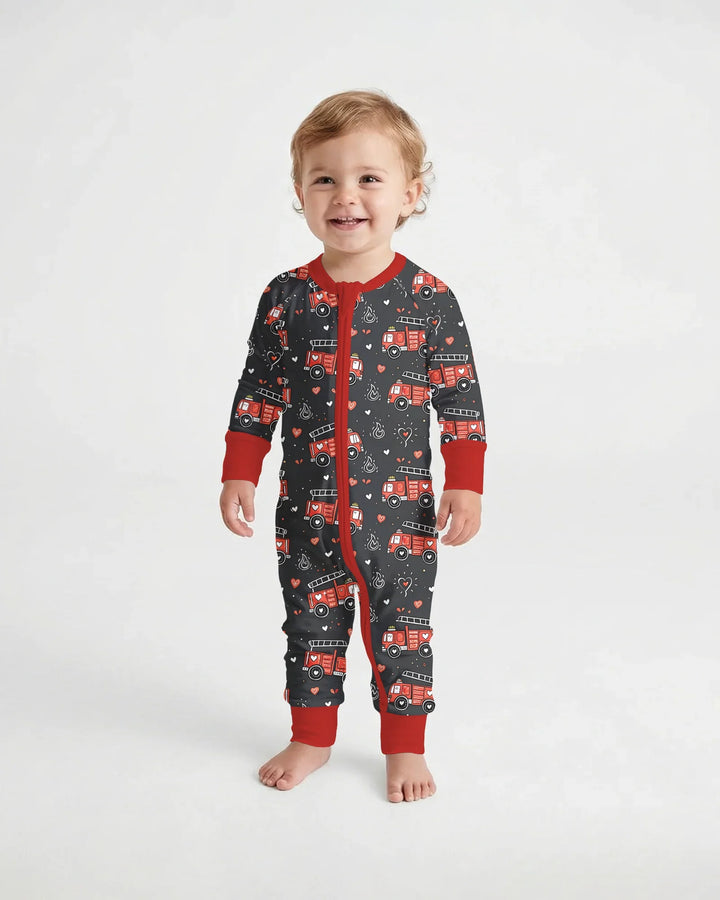 Valentine Fire Trucks Bamboo Convertible Zippy