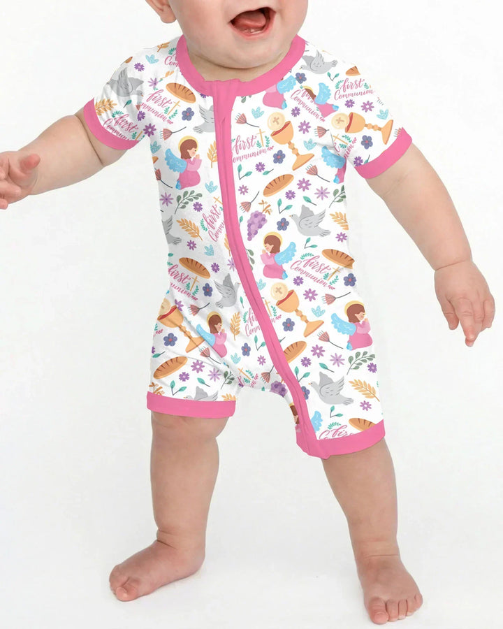 First Communion Bamboo Shorty Zippy