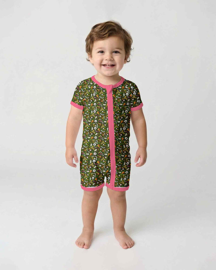 Green Soccer All-Star Bamboo Shorty Zippy