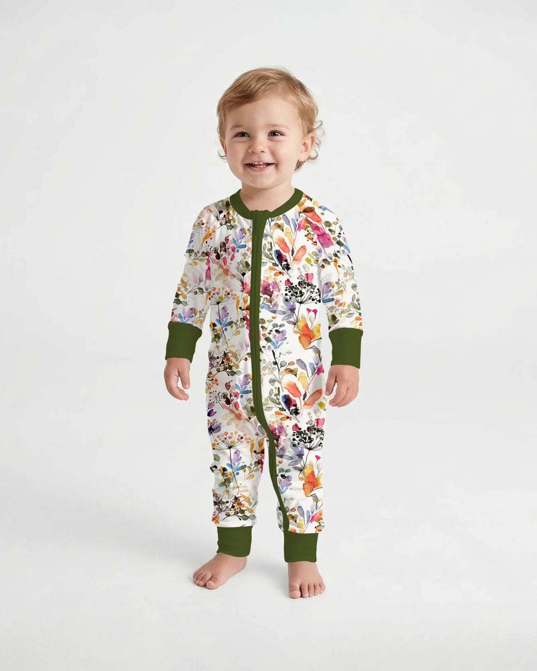 Wildflower Watercolor Garden Bamboo Convertible Zippy