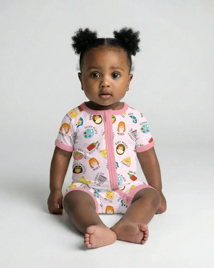 Cute Passover Characters Bamboo Shorty Zippy