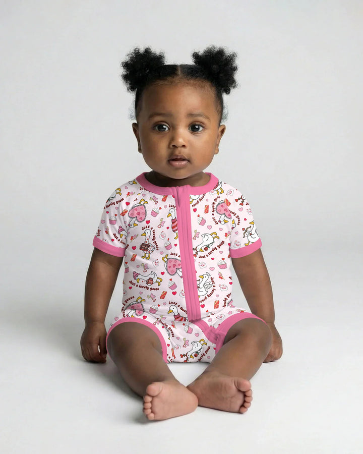 Valentine Silly Goose Bamboo Shorty Zippy