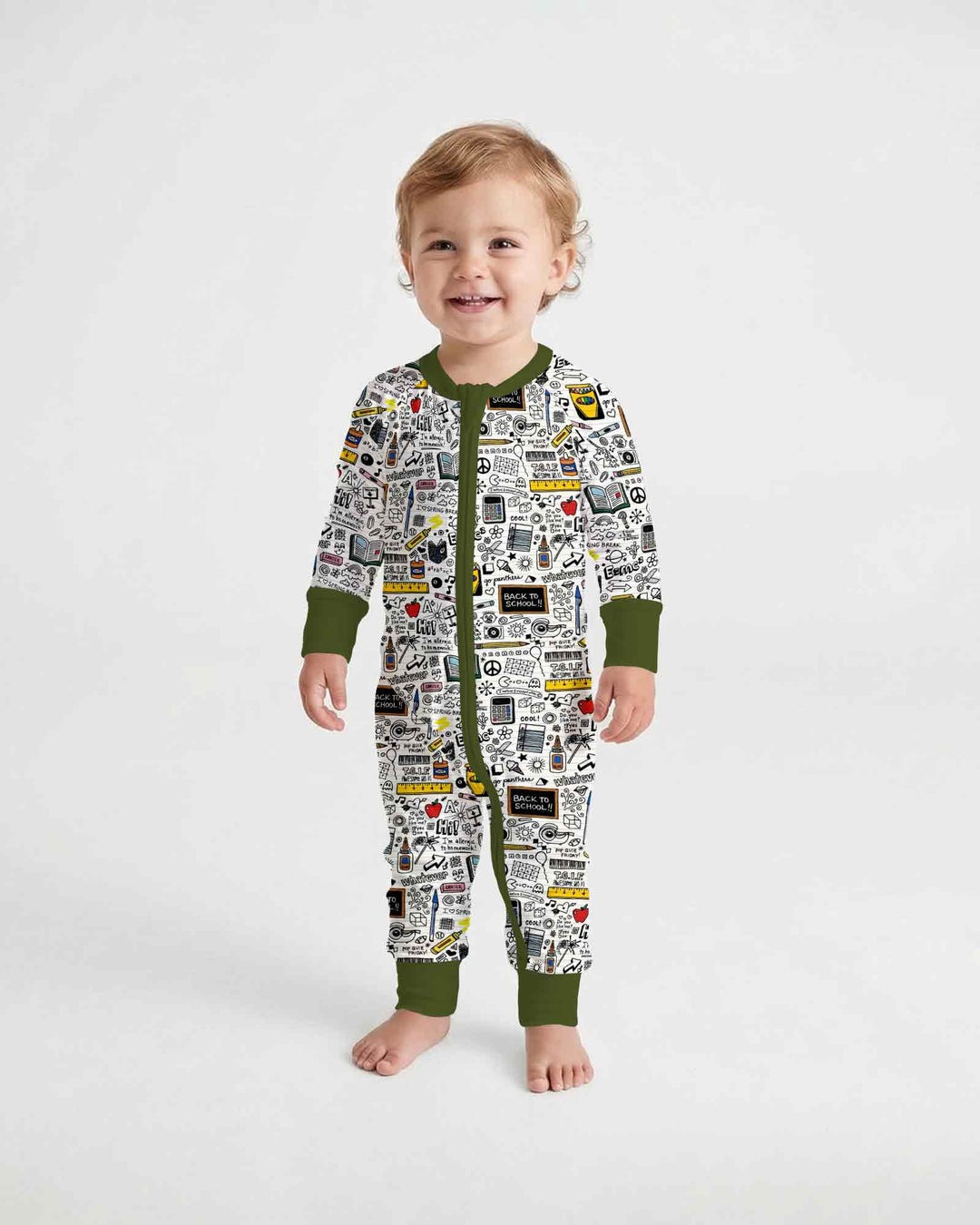 School Days Doodles Bamboo Convertible Zippy