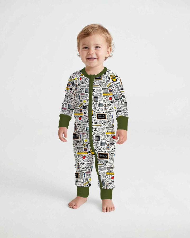 School Days Doodles Bamboo Convertible Zippy