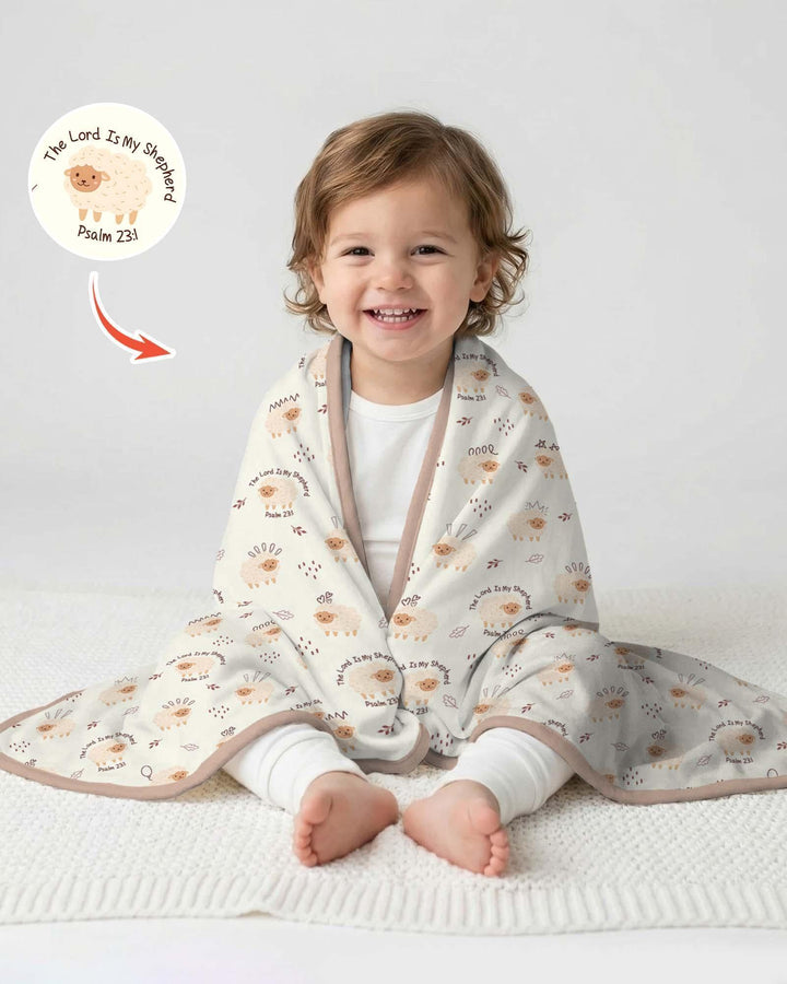 The Lord Is My Shepherd Baby Bamboo Blanket