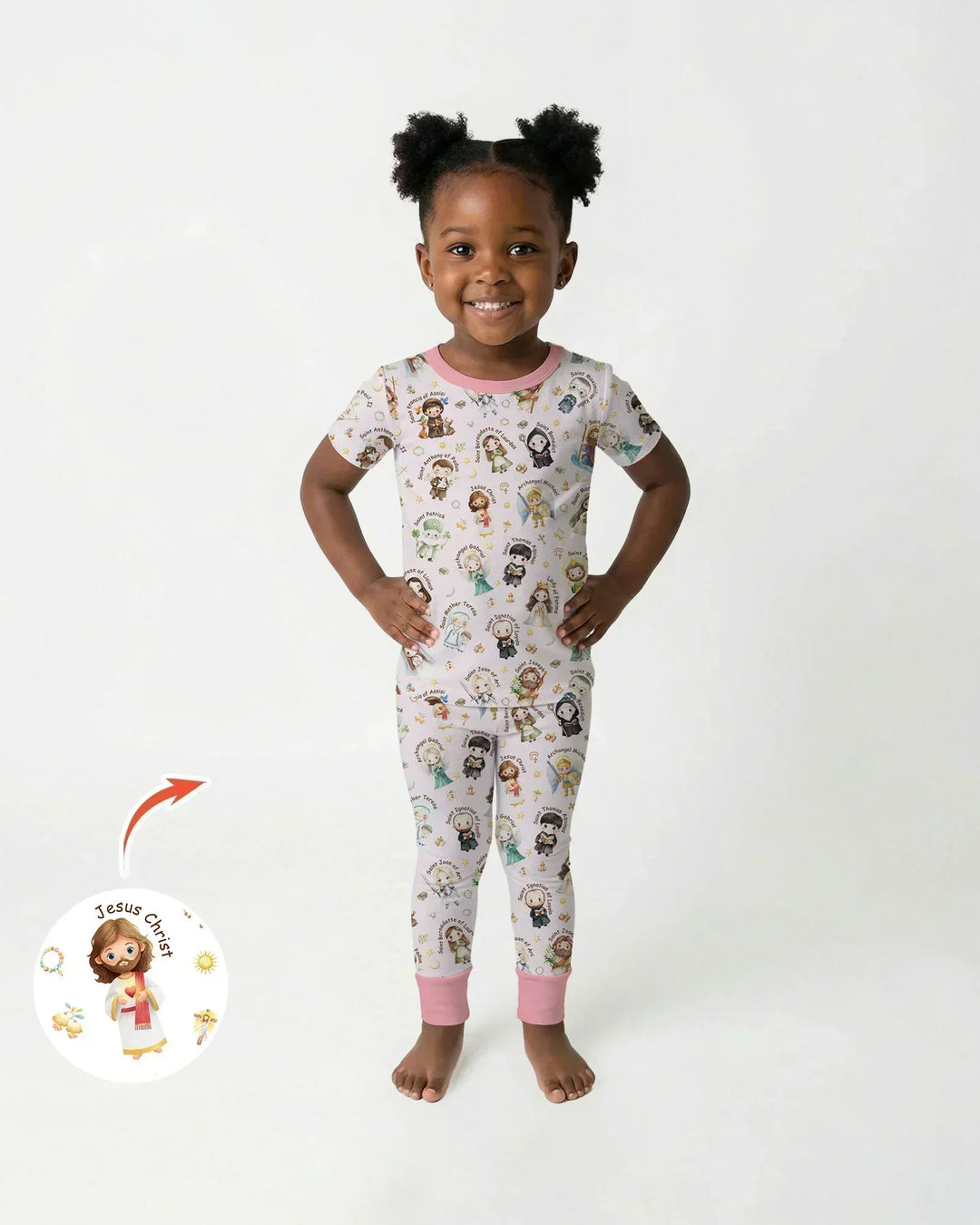 Little Saints Bamboo Two Piece Short Sleeve Pajama Set