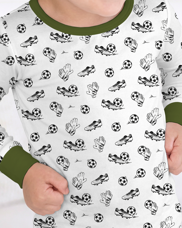Future Soccer Champion Bamboo Two Piece Long Sleeve Pajama Set