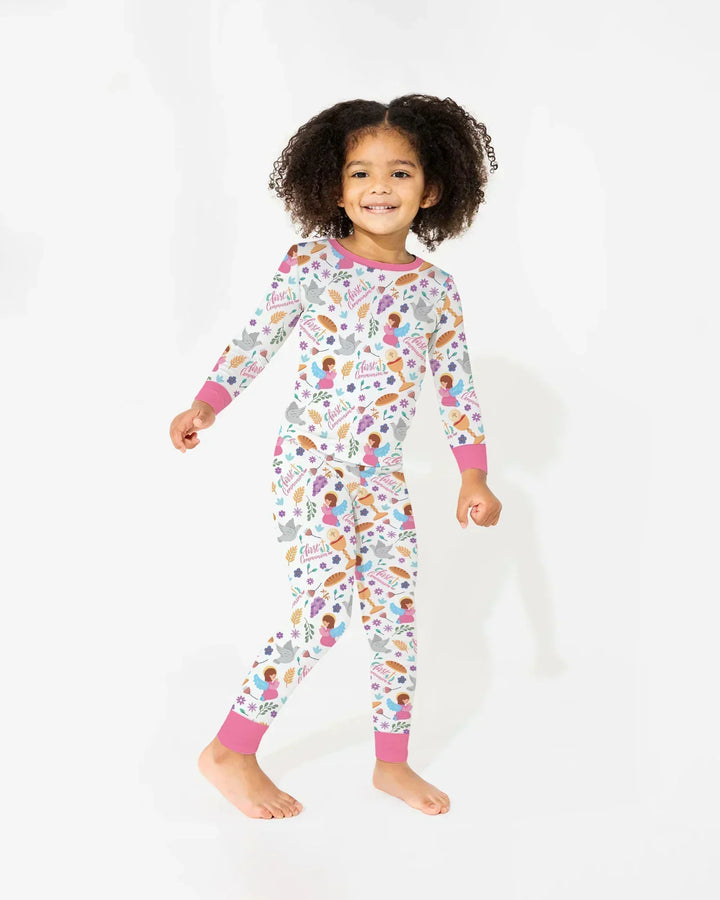First Communion Bamboo Two Piece Long Sleeve Pajama Set
