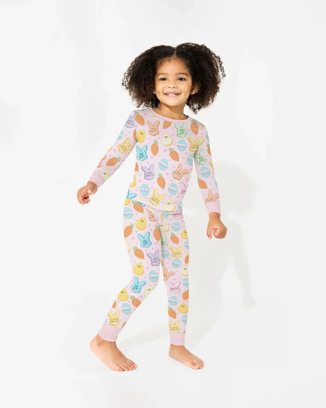 Easter Christian Bunny Bamboo Two Piece Long Sleeve Pajama Set