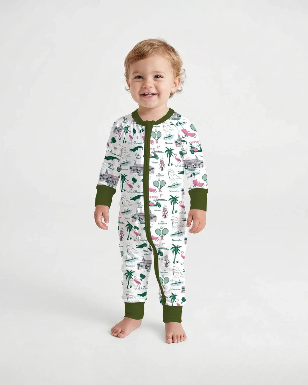 Preppy Palm Getaway Bamboo Convertible Zippy