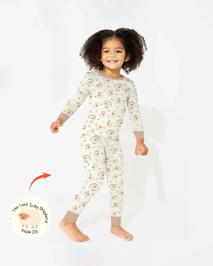 The Lord Is My Shepherd Baby Bamboo Two Piece Long Sleeve Pajama Set