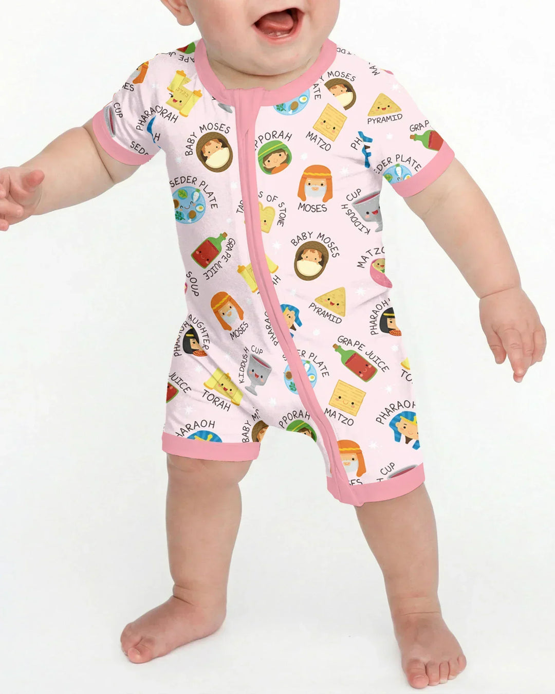 Cute Passover Characters Bamboo Shorty Zippy