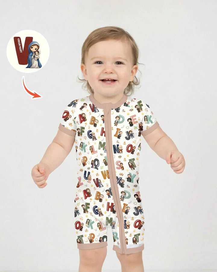 Catholic Saint ABCs Bamboo Shorty Zippy