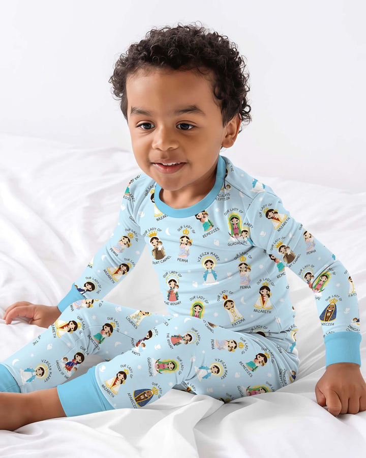 Little Marian Blessings Bamboo Two Piece Long Sleeve Pajama Set