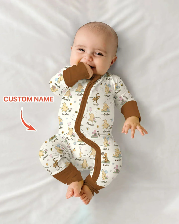 Once Upon A Bear Custom Name Bamboo Convertible Zippy