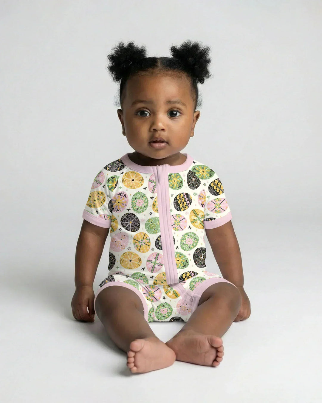Pysanky Eggs Family Matching Bamboo Shorty Zippy