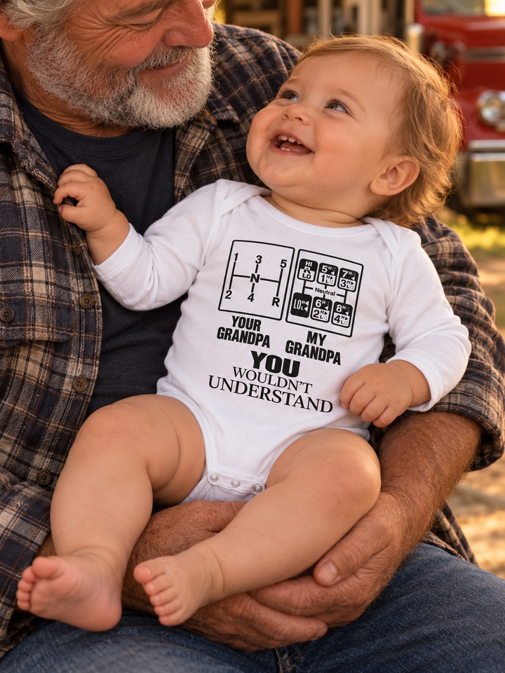 Grandpa Knows The Gears Bamboo Bodysuit