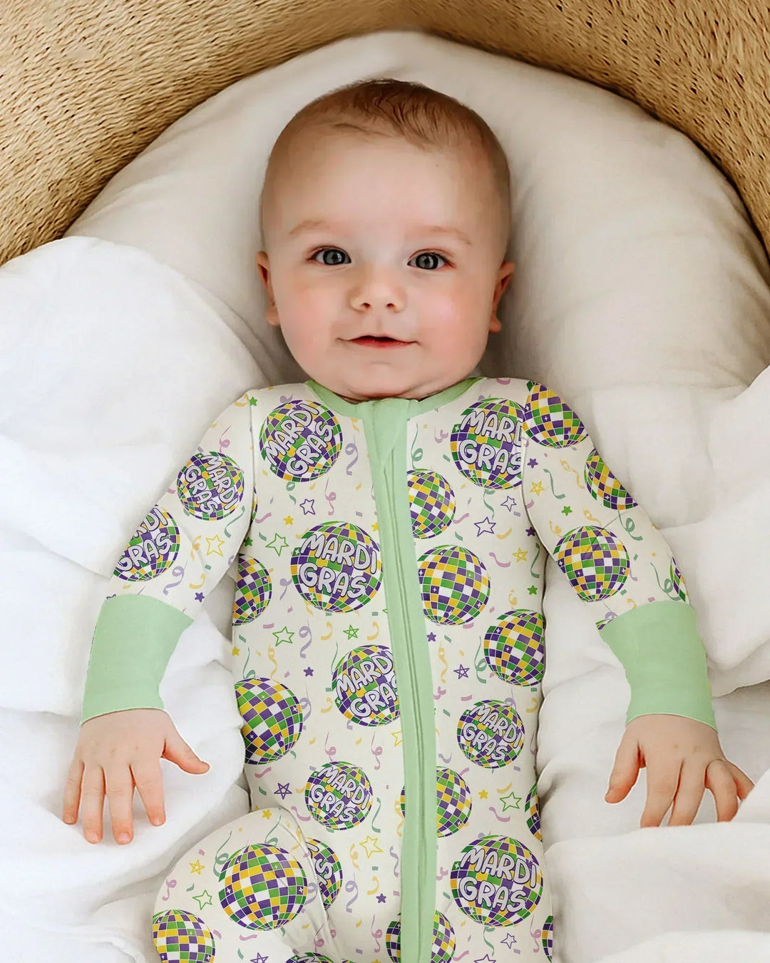 Mardi Gras Disco Ball Bamboo Convertible Zippy