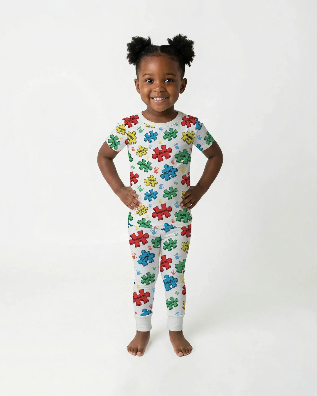 Puzzle You Are Bamboo Two Piece Short Sleeve Pajama Set