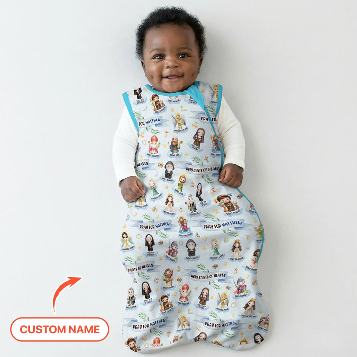 Holy Saints of Heaven Custom Name Bamboo Sleep Bag