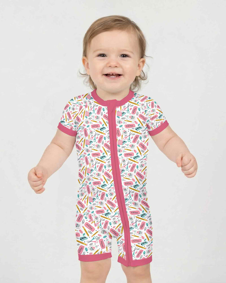 Pink Power School Supplies Bamboo Shorty Zippy