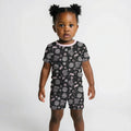 Disco New Years Eve Bamboo Two Piece Short Sleeve Shorts Pajama Set