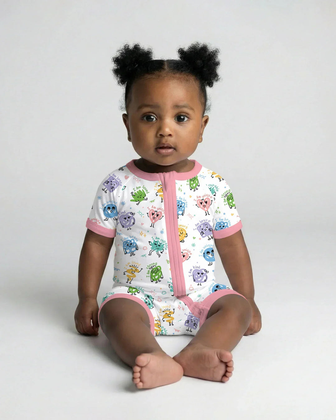 Positive Affirmations Bamboo Shorty Zippy