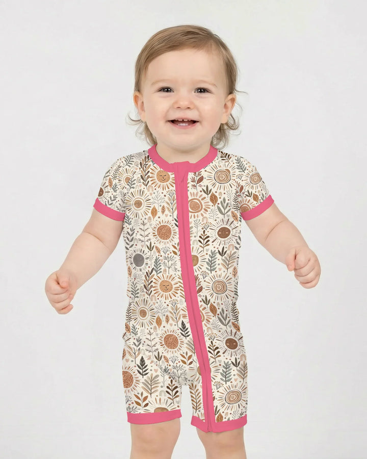 Boho Sunshine Garden Bamboo Shorty Zippy