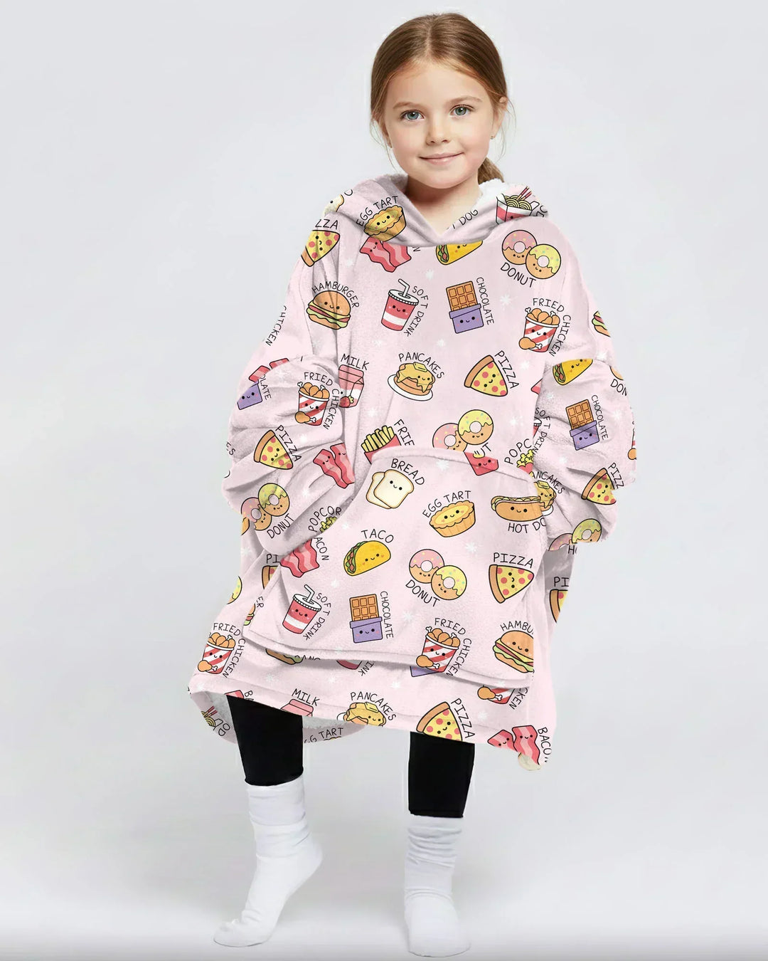 Kawaii Yummy Food Wearable Bamboo Blanket Hoodie