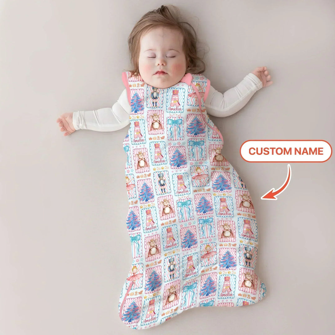 Custom Name Nutcracker Wonderland Bamboo Sleep Bag