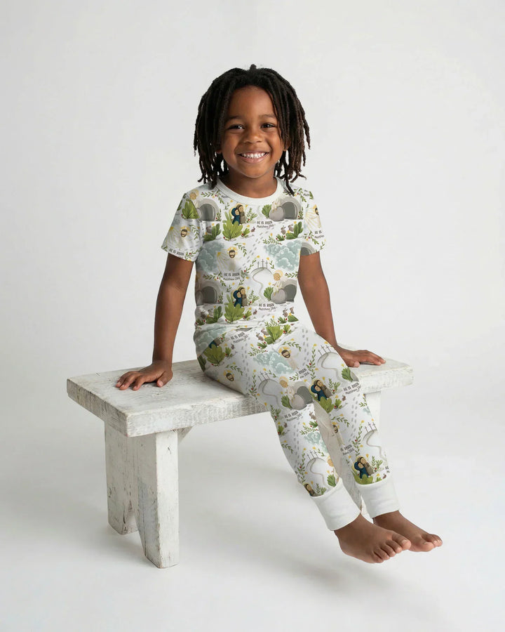 He Is Risen Bamboo Two Piece Short Sleeve Pajama Set