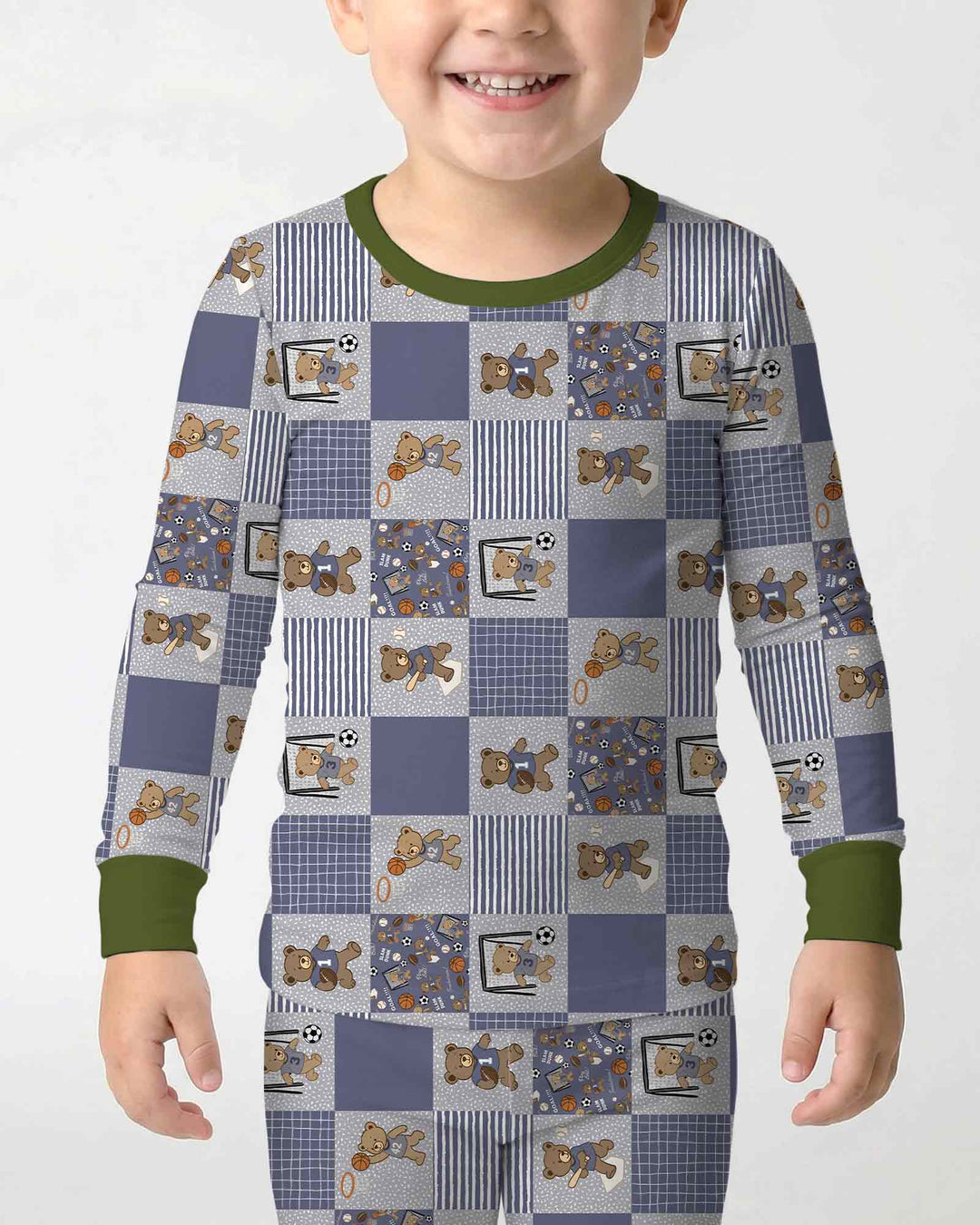 Game Day Teddy Bamboo Two Piece Long Sleeve Pajama Set