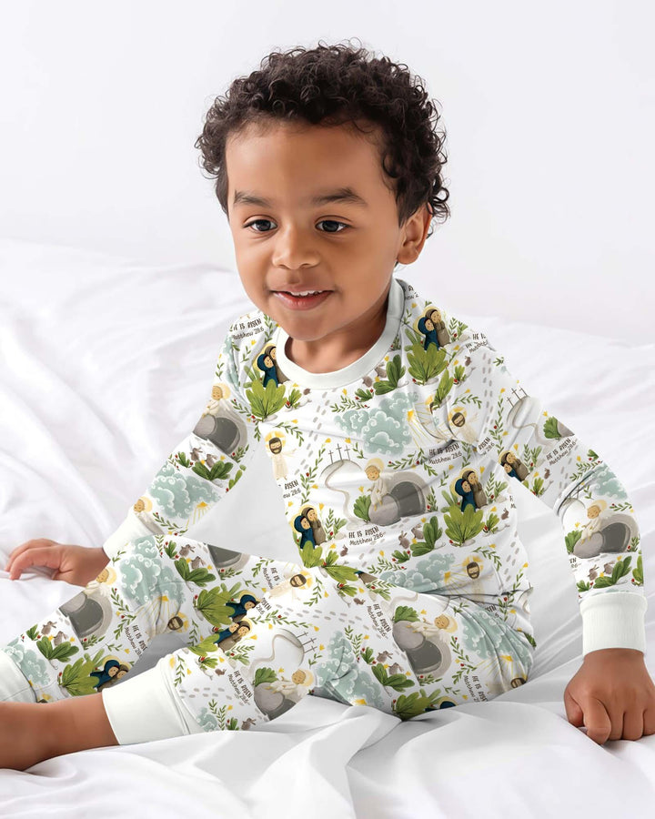 He Is Risen Bamboo Two Piece Long Sleeve Pajama Set
