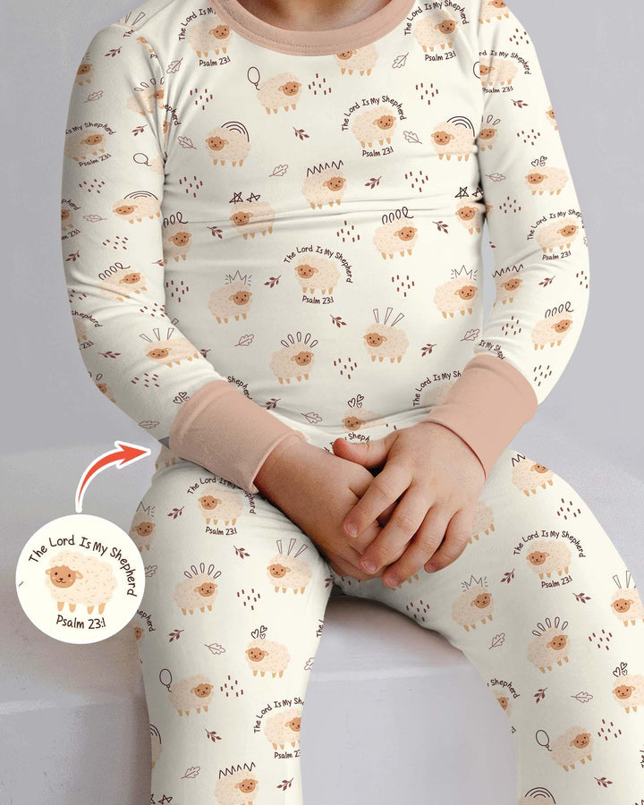The Lord Is My Shepherd Baby Bamboo Two Piece Long Sleeve Pajama Set