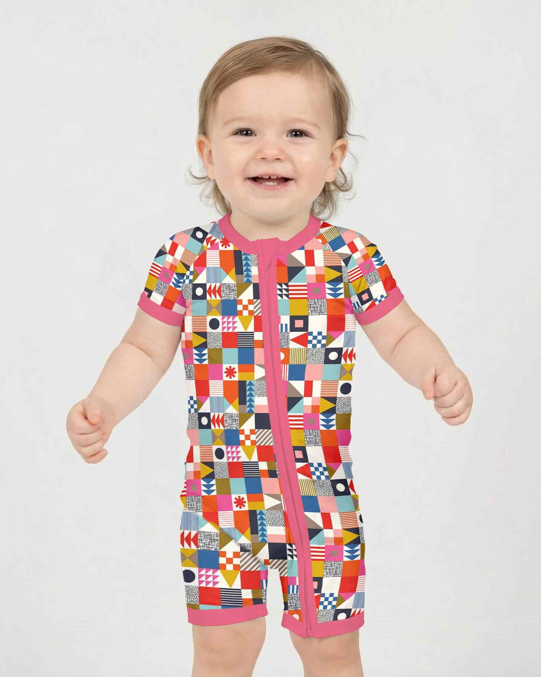 Playful Shapes Bamboo Shorty Zippy
