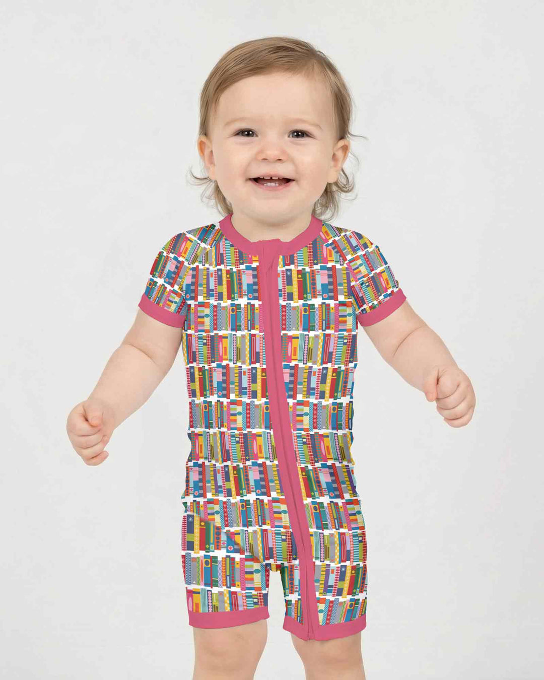Rainbow Bookshelf Bamboo Shorty Zippy