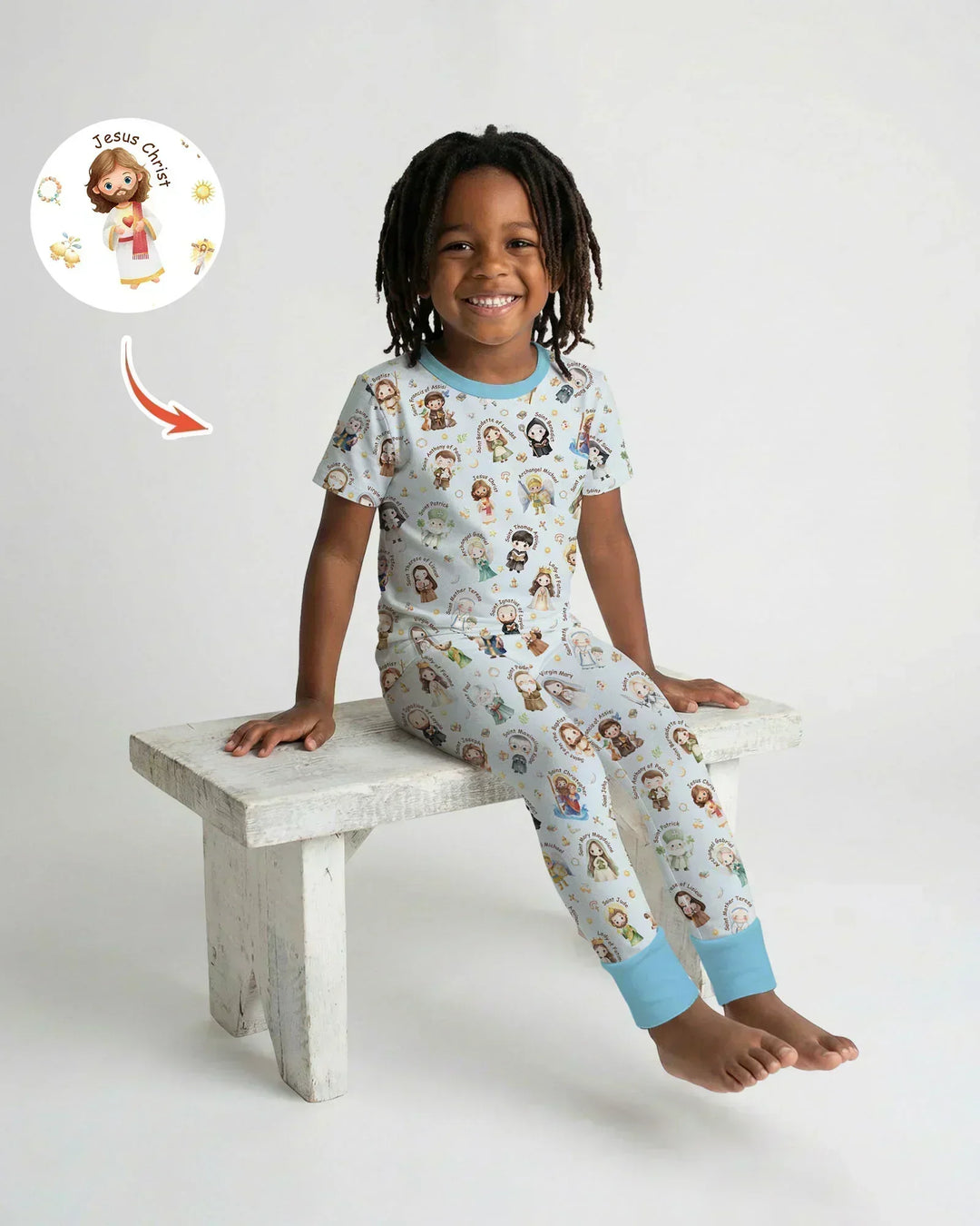 Little Saints Bamboo Two Piece Short Sleeve Pajama Set
