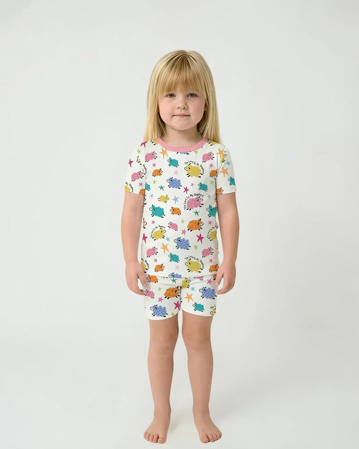 The Lord Is My Shepherd Bamboo Two Piece Short Sleeve Shorts Pajama Set