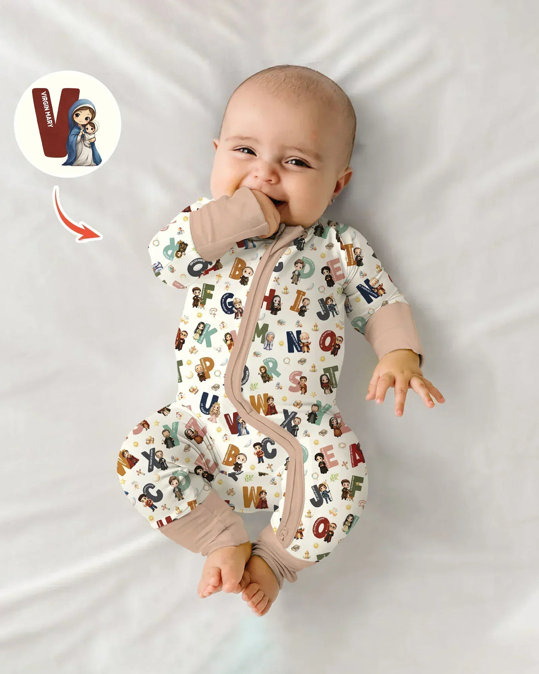 Catholic Saint ABCs Bamboo Convertible Zippy
