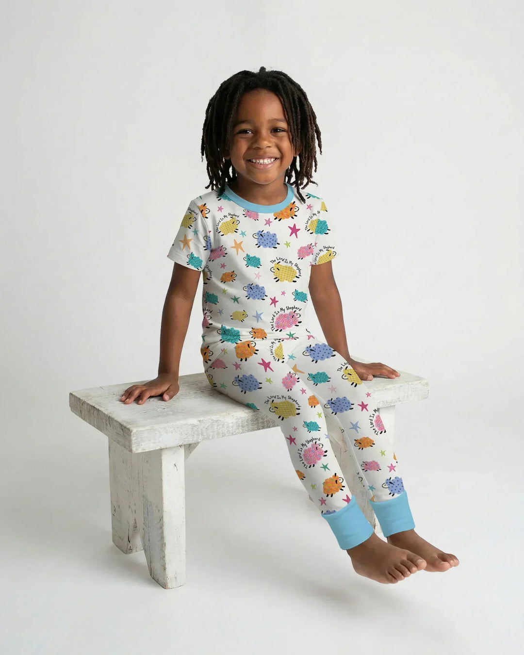 The Lord Is My Shepherd Bamboo Two Piece Short Sleeve Pajama Set
