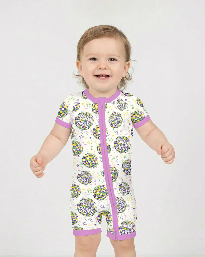 Mardi Gras Disco Ball Bamboo Shorty Zippy