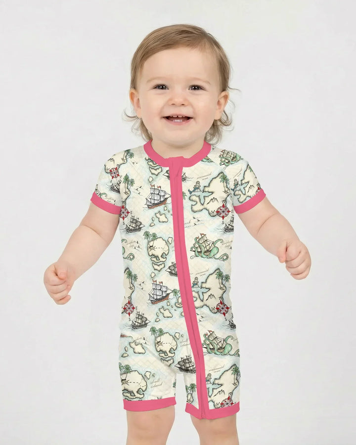 Pirate Treasure Map Quest Bamboo Shorty Zippy