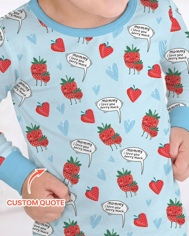 I love you berry much Bamboo Two Piece Long Sleeve Pajama Set